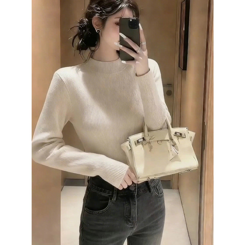 2026春秋新款打底衫女纯色简约针织内搭T恤修身显瘦磨毛百搭长袖,女装/女士精品,大码内搭,淘宝优惠券,粉丝福利购,淘宝优惠卷