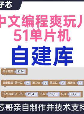中文编程爽玩儿51单片机自建库方法C语言转换