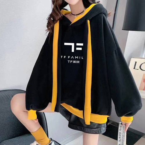 朱志鑫左航同款衣服秋冬新款撞色卫衣女TF家族三代应援服长袖外套