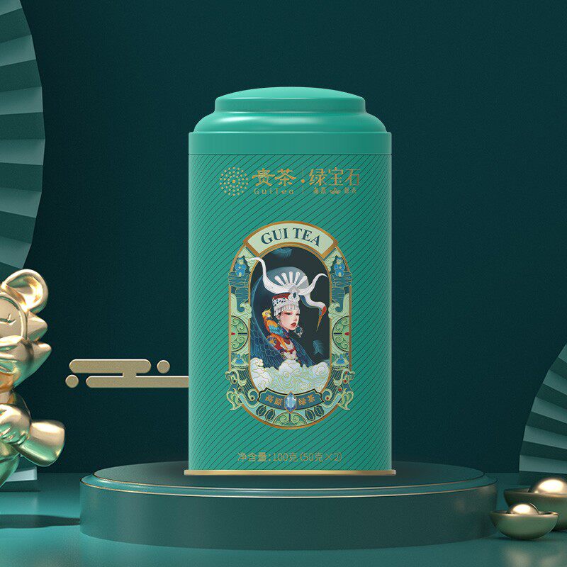 贵州茶绿宝石绿茶特级苗罐100克浓香型送人领导长辈礼盒装绿茶叶
