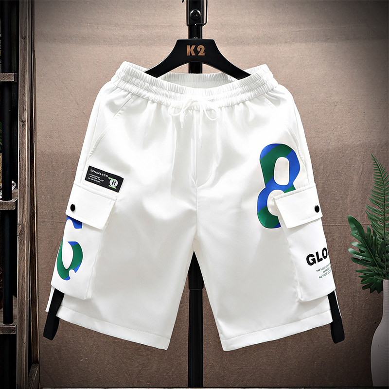 青少年短裤男夏季潮牌宽松工装5分五分裤初中高中学生休闲中裤