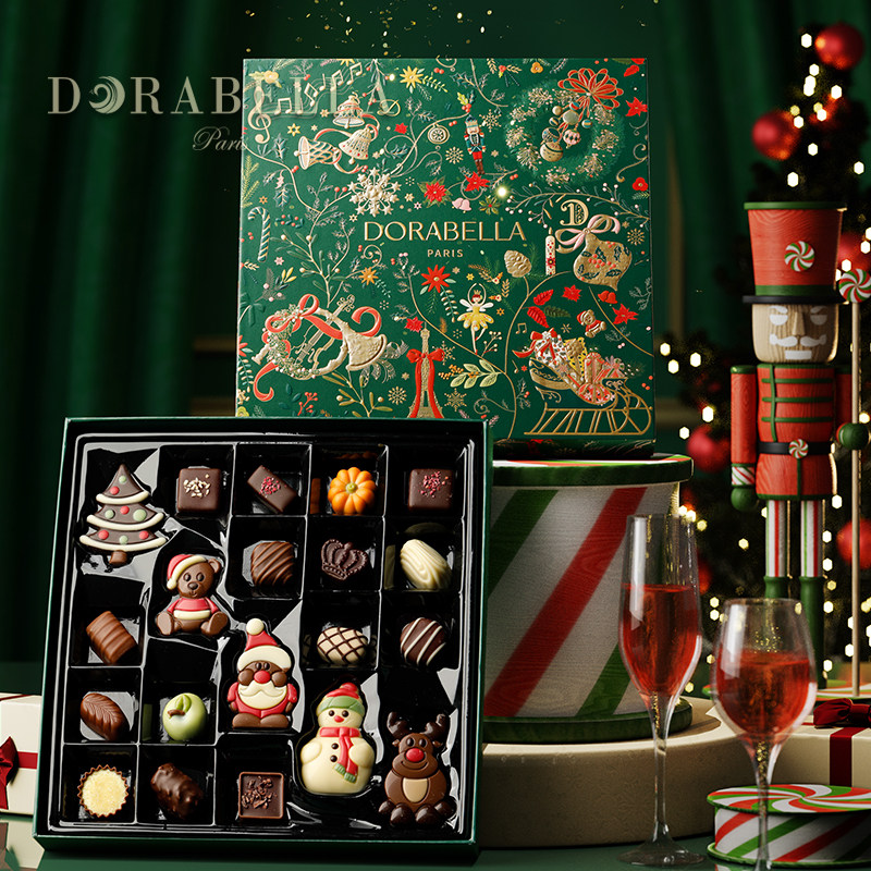 比利时进口巧克力礼盒装送女友男生儿童糖果小零食圣诞节伴手礼物