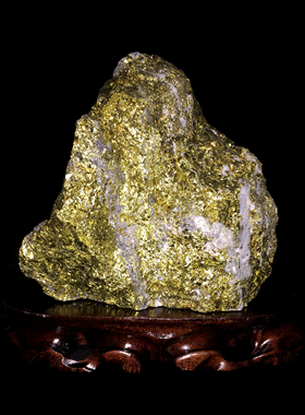 【客服挑】天然黄金矿石原石结晶体奇石观赏石招财办公室客厅摆件