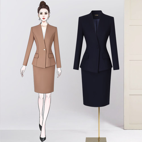 职业套装女正装金店置业顾问工服