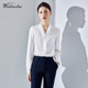 女高级感正装 秋冬季 时尚 职业衬衫 气质女神范高级感通勤白色衬衫 女