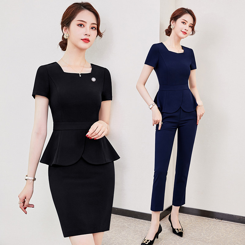 时尚美容院工作服夏天职业套装
