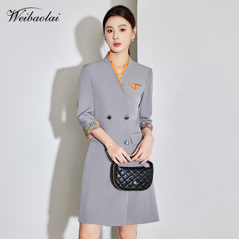 春秋款职业连衣裙女主持人礼服