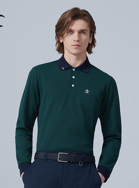 MUNSINGWEAR万星威男士秋冬高尔夫运动长袖Polo衫