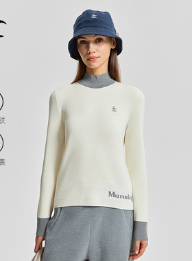 【柔软细腻】Munsingwear万星威休闲秋冬女士半高领保暖长袖毛衫
