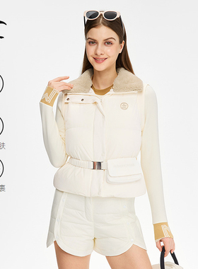 【白鹅绒】Munsingwear万星威休闲冬季女士保暖抗寒无袖羽绒马夹