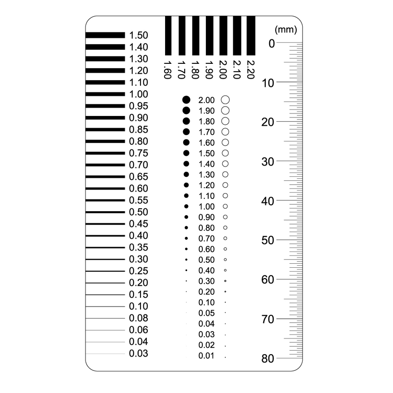 量规菲林点规线规污点对比卡透明
