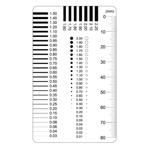 胸卡量规 菲林尺 点规 线规 污点裂缝对比卡 刮痕 透明尺型号