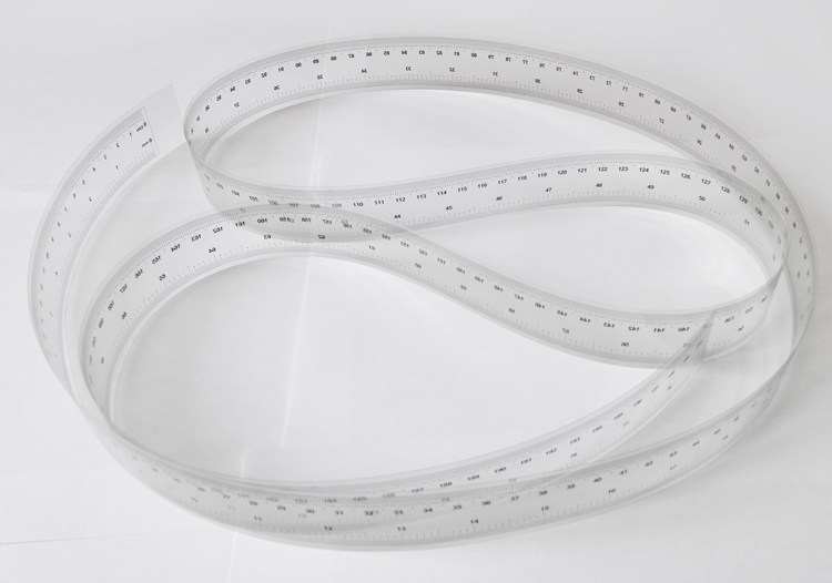 菲林尺 软尺 透明尺 定制 两边刻度 小刻度为0.1mm高精度比对尺