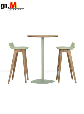 Design.M实木设计师家具 morph bar stool/变形吧凳 咖啡厅休闲椅