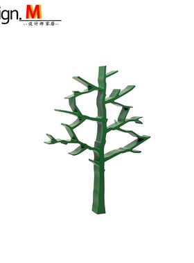 Design.M创意设计师家具 tree bookcase/树书架 玻璃钢落地置物架