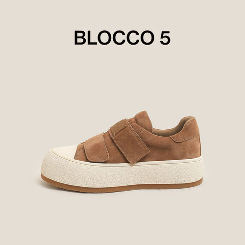 BLOCCO5魔术贴厚底增高饼干鞋