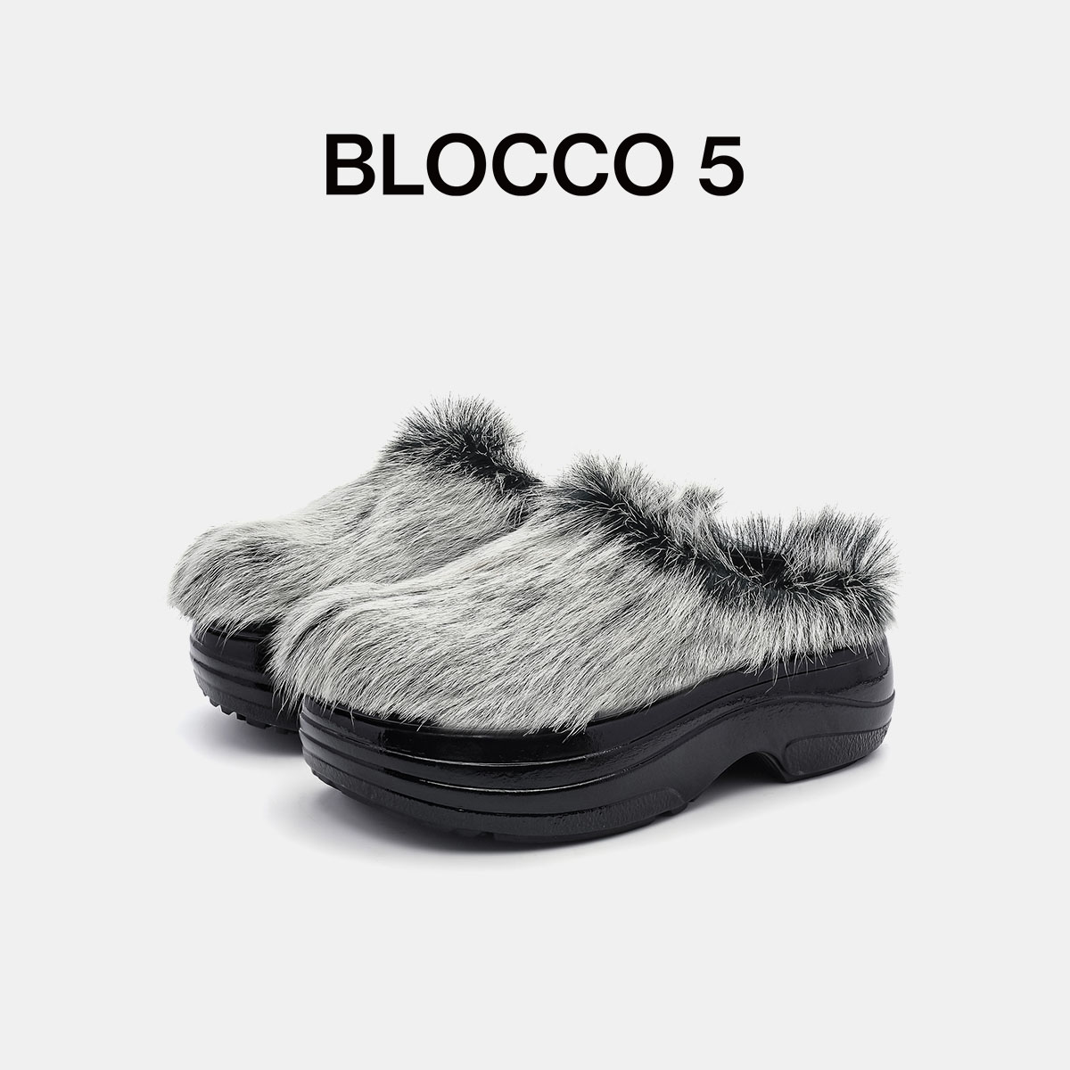BLOCCO52025秋冬新款时尚毛毛拖