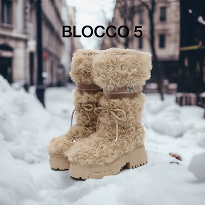 BLOCCO5中筒毛毛时装靴