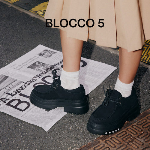 BLOCCO524秋冬珍珠装饰乐福鞋