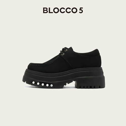 BLOCCO5珍珠装饰乐福鞋厚底