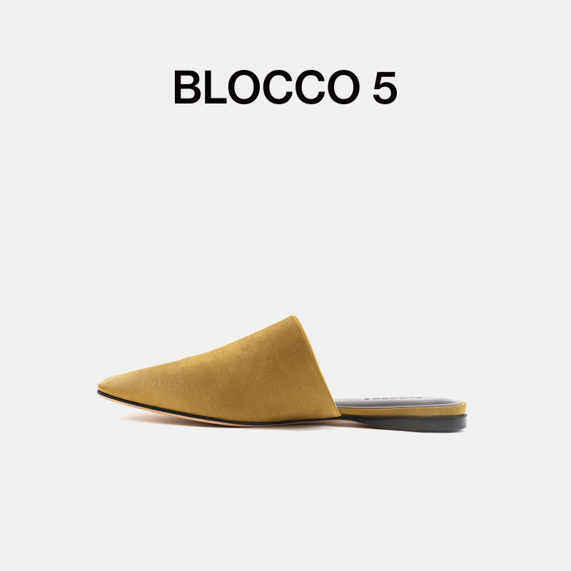 blocco5平底穆勒鞋女鞋