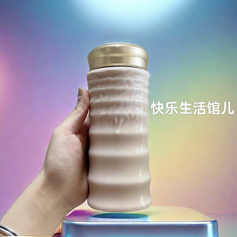 乾唐轩活瓷杯 大竹节双层  正品(可议价)