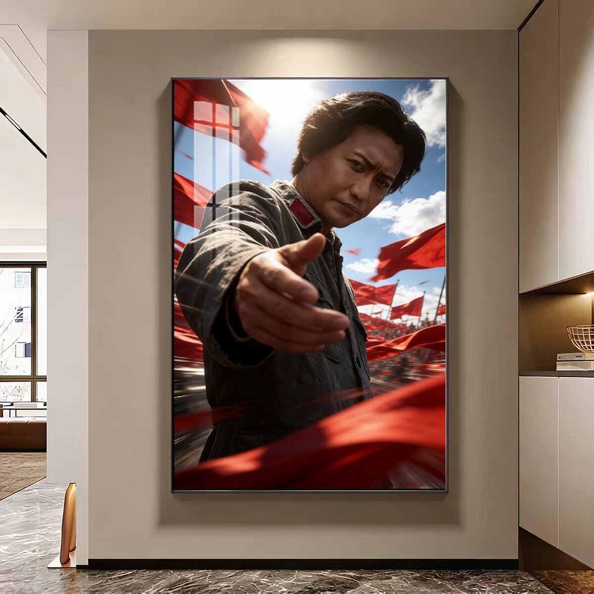 2026新款青年毛主席画像装饰画毛泽东扮演者海报挂画革命题材壁画