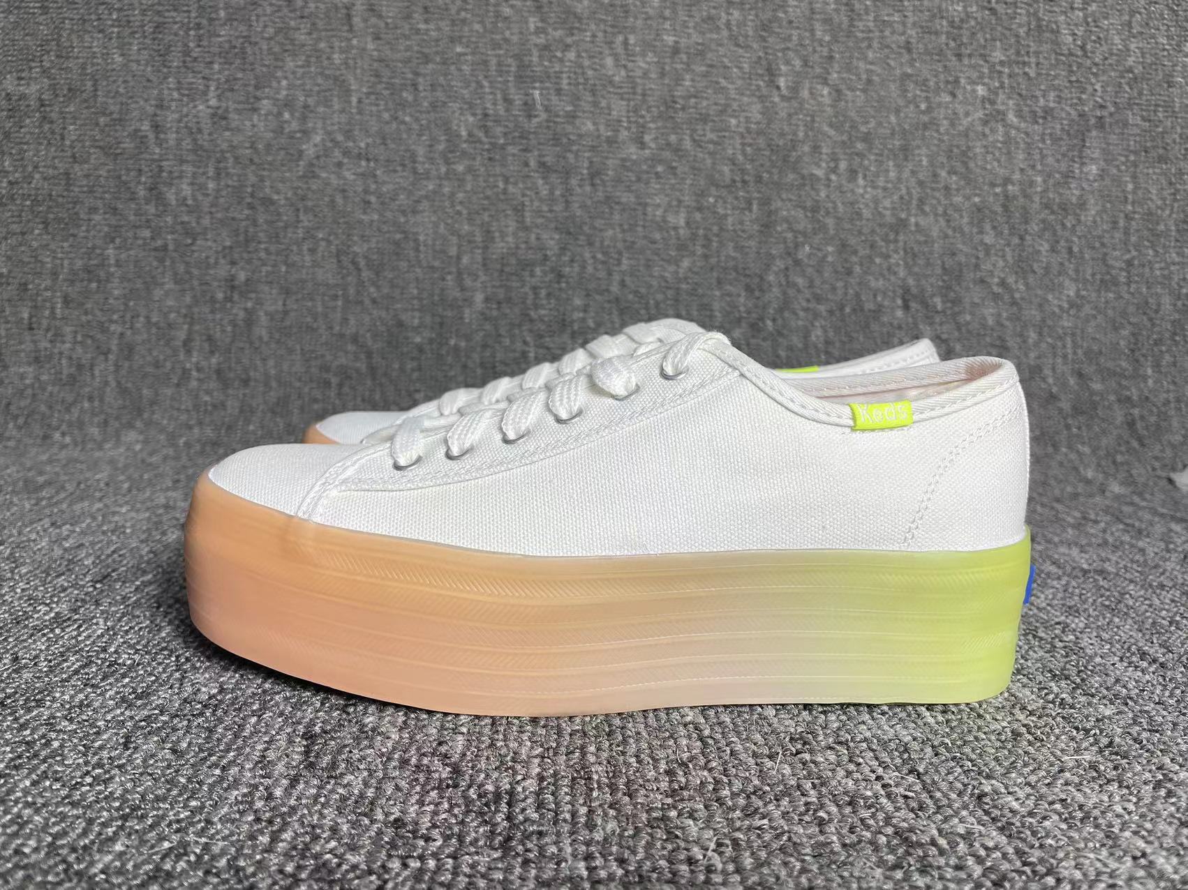 休闲松糕底系带渐变色耐磨透气