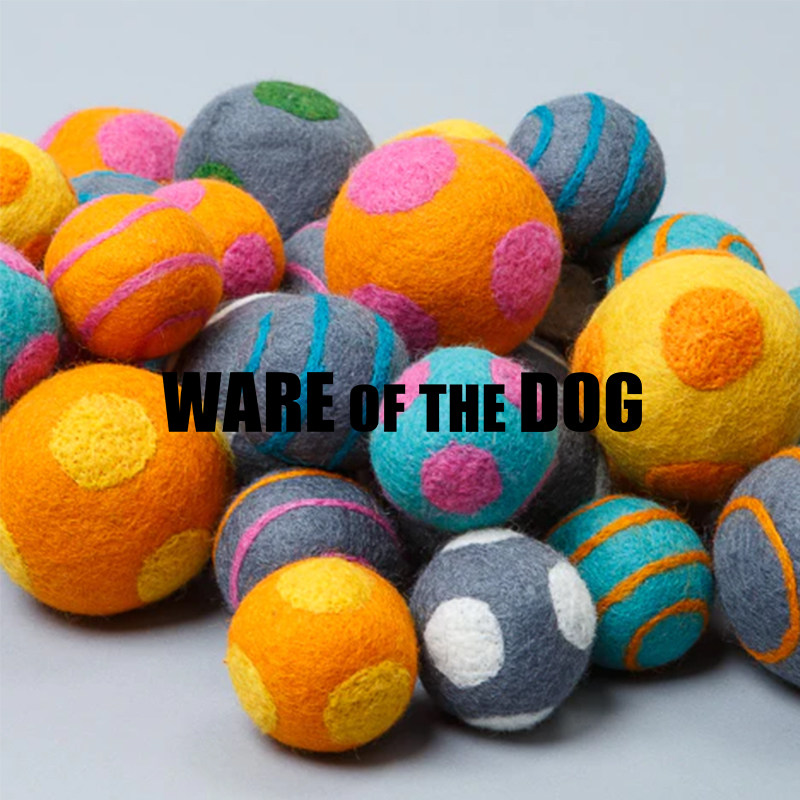 羊毛玩具球 美国Ware of the Dog进口手工洁牙可水洗互动猫狗通用