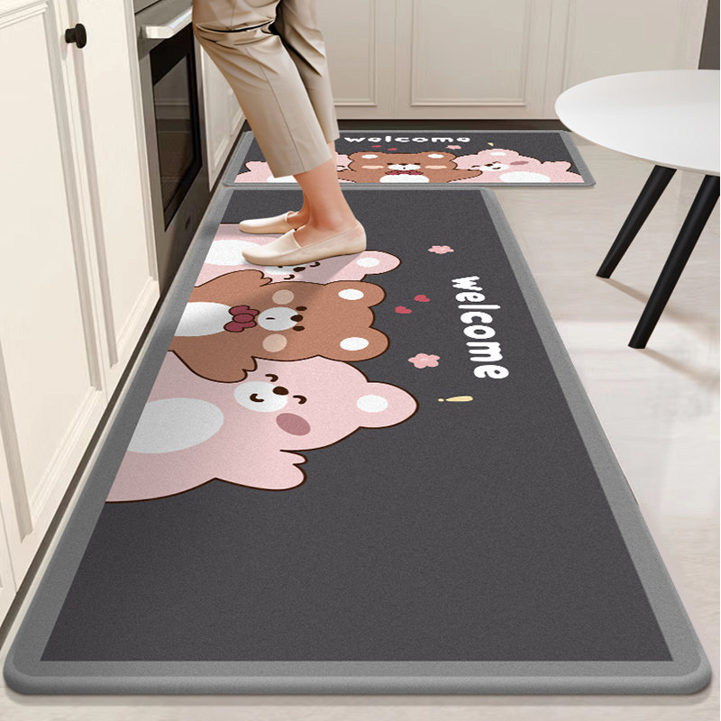 厨房地垫防滑防油可擦免洗地毯防水专用2025新款吸水耐脏脚垫子,居家布艺,厨房地垫,淘宝优惠券,粉丝福利购,淘宝优惠卷