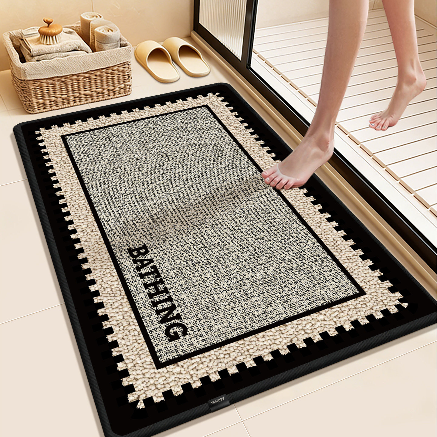 YKMORE2026新款卫生间吸水地垫浴室防滑垫厕所门垫洗手间卫浴地毯,居家布艺,家用脚垫,淘宝优惠券,粉丝福利购,淘宝优惠卷
