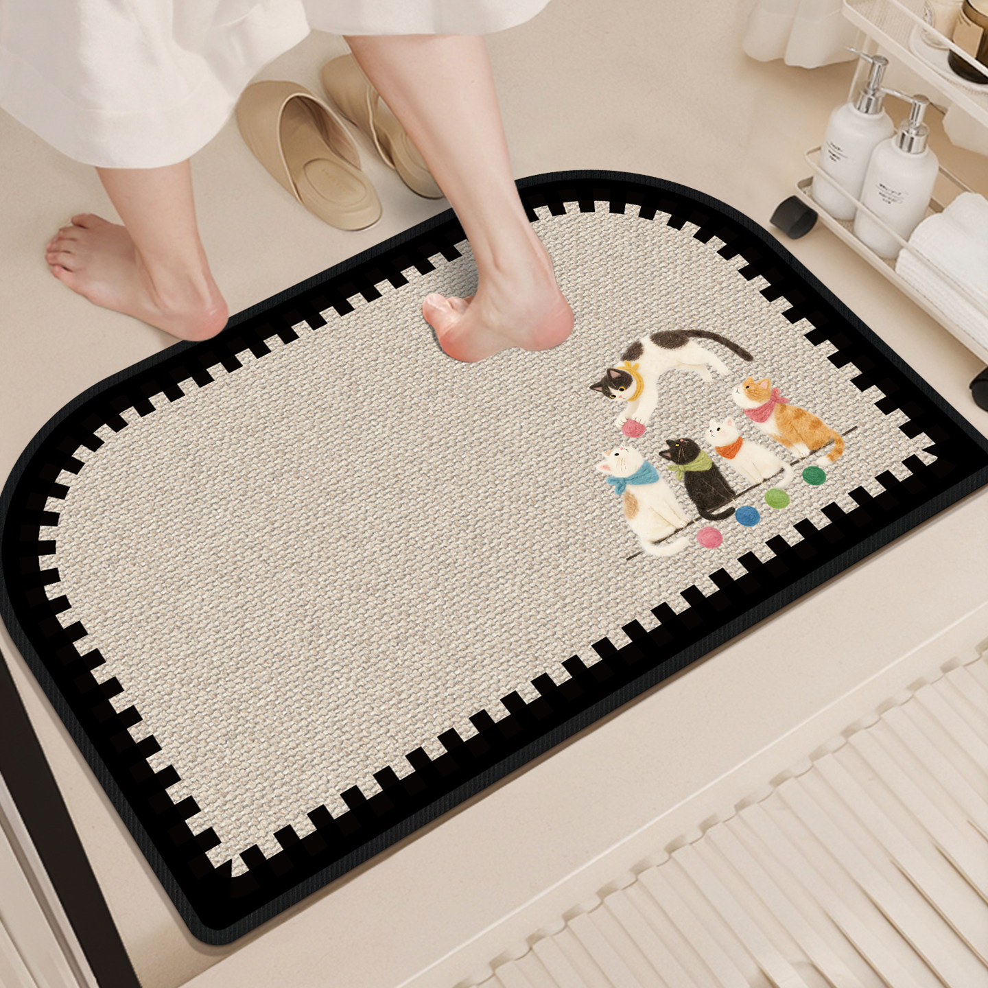 卫生间吸水地垫浴室防滑脚垫硅藻泥厕所门口垫子踏脚垫地毯子速干,居家布艺,家用脚垫,淘宝优惠券,粉丝福利购,淘宝优惠卷