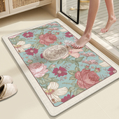 卫生间吸水地垫浴室防滑脚垫软硅藻泥厕所洗手间门口防水垫子防摔