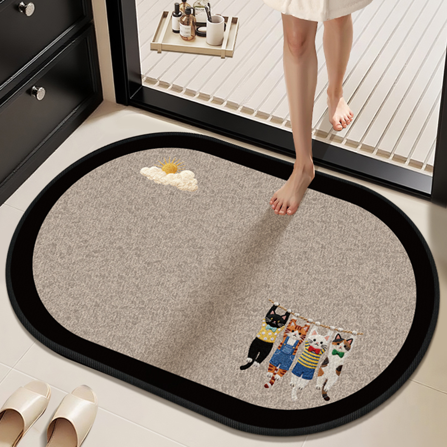 卫生间吸水地垫浴室防滑脚垫