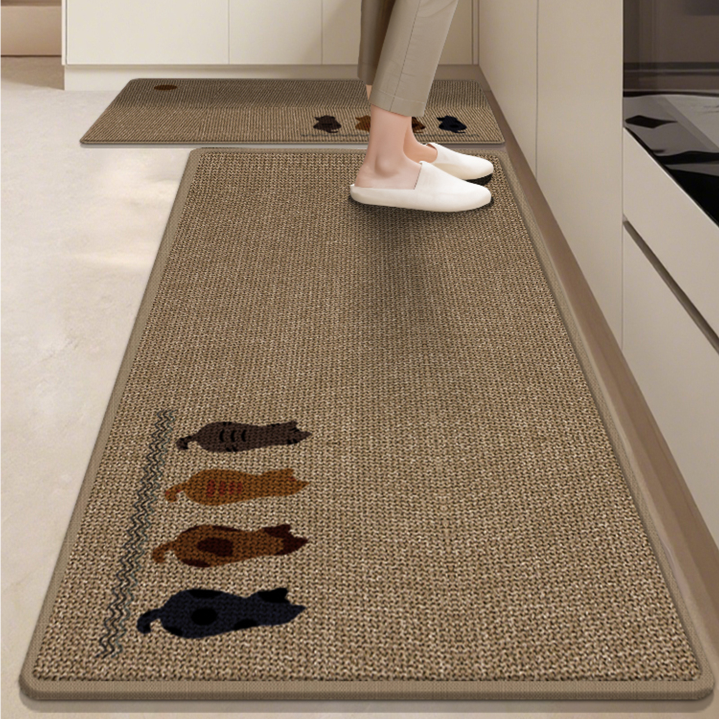 厨房地垫防滑防油可擦免洗吸水