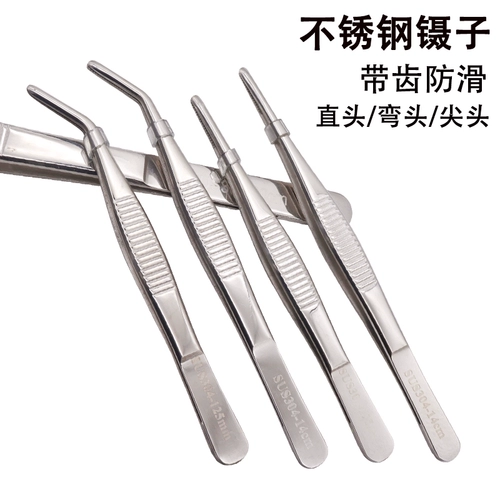 Пинцет из нержавеющей стали, зубчатая закаленная повязка на голову, увеличенная толщина, 14/16/18/20/25/30см