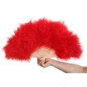 情趣跳舞羽毛扇子成人网红女旗袍直播舞蹈羽毛扇子白色古风折叠扇