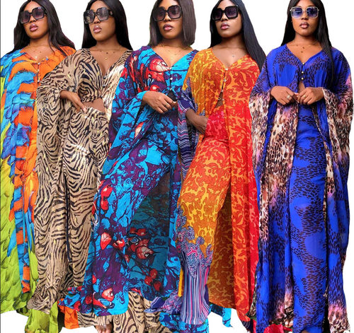 African Colors New Fashion Suit (Dress and Trousers) Suit