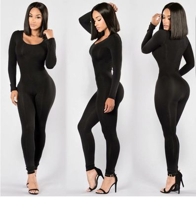 2022New women bodycon long sleeve jumpsuits Siamese pants