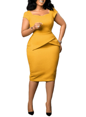 Sexy Plus Size Party Evening Dress office dress big size 3xl