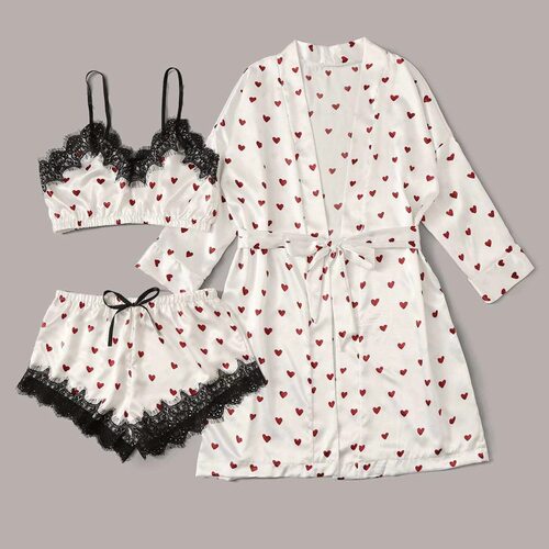 The new pajamas condole belt three-piece suit 女士睡衣三件套