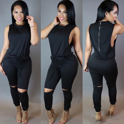 New Summer women sexy jumpsuits xxl Sleeveless Siamese pants