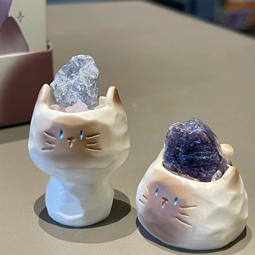 正品小红书同款猫猫水晶盲盒礼物