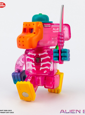 LTNC x TINTOWN 铁皮镇联名潮玩 外星波布 可拆卸磁吸透明机器人