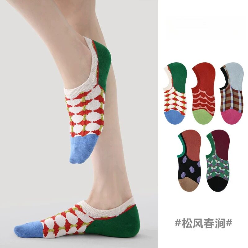 贞美春夏女无骨防滑隐形船袜
