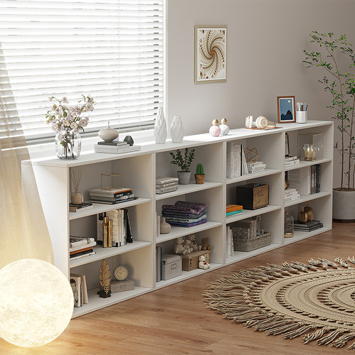 书柜落地简约现代收纳柜一体柜