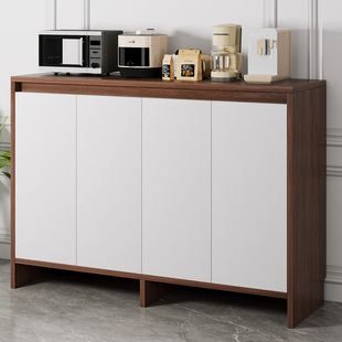 实木高档餐边柜置物茶水柜靠墙储物柜靠墙一体客厅沙发餐厅小户型