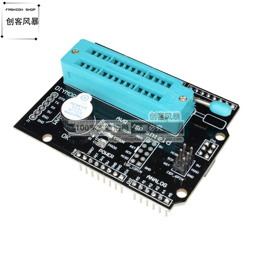 【创客风暴】AVR ISP Shield烧写Bootloader编程器 UNO R3扩展板