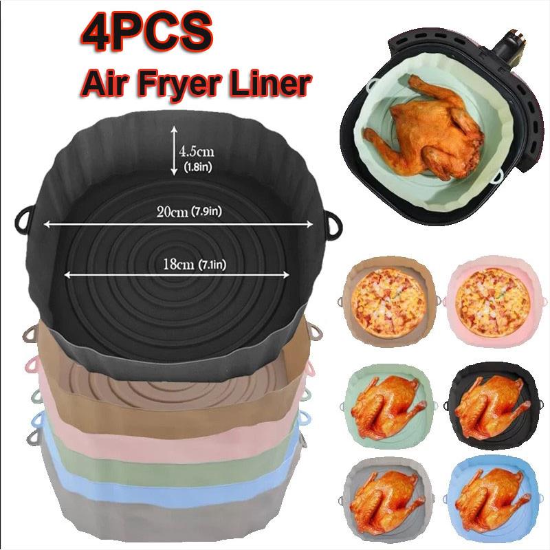4pcsSiloneAirFryBask
