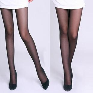 Fashion Black Lady Tights Elastic Silk Stockings Solid